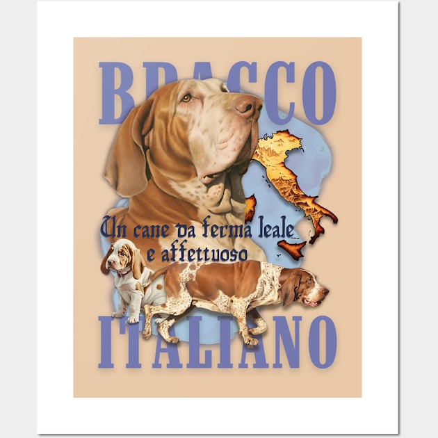 Bracco Italiano Profile Wall Art by Soapy Retro